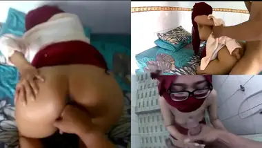 Ukhti Jilbab Merah Kacamata Pasrah Digoyang Doggy poster